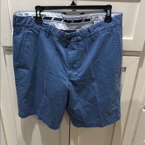 Southern Tide Blue Flat Front Shorts Casual Style